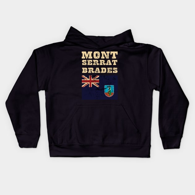 Flag of Montserrat Kids Hoodie by KewaleeTee